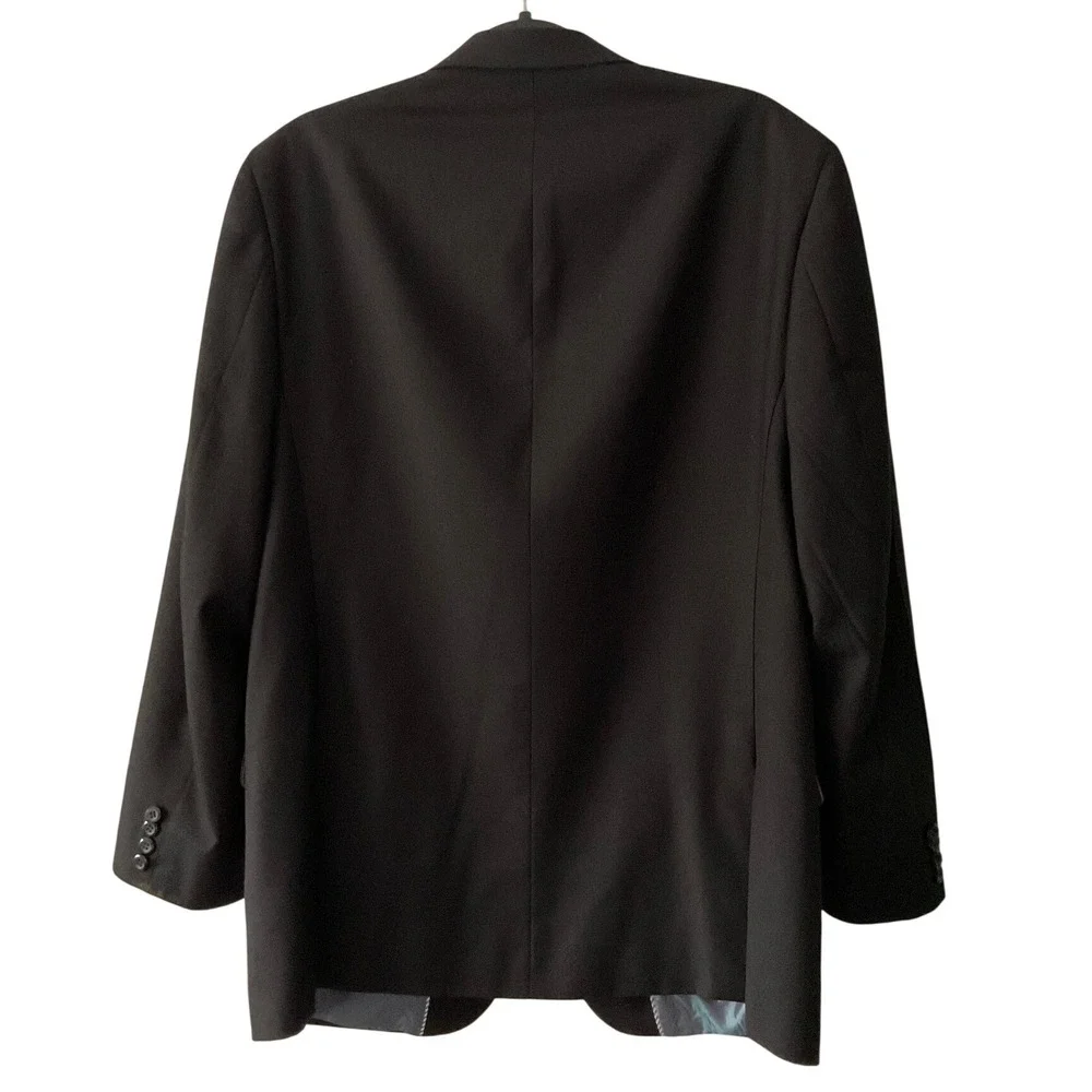 Vitali Mens Black Two Button Blazer Suit Jacket G1235-COLBY‎ Size 42L